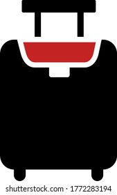 Icono de maleta de viaje. Vector. Plana y moderna.