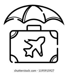 Travel suitcase icon vector illustration