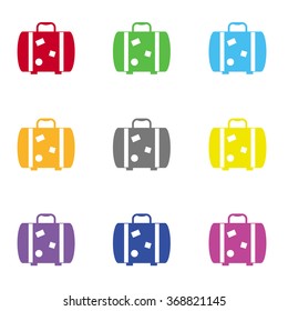 Travel suitcase icon for web