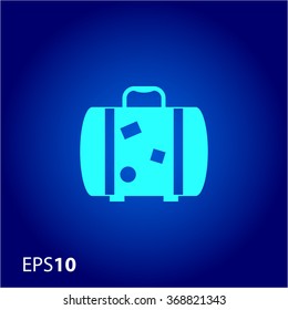Travel suitcase icon for web