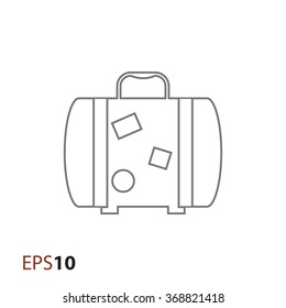 Travel suitcase icon for web