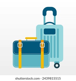 Travel Suitcase Illustration. Image Stok Various Kinds Travel Luggage 