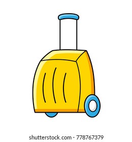 Travel suitcase isolated