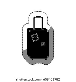 travel suitcase isolated icon