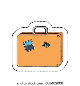 travel suitcase isolated icon