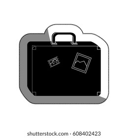 travel suitcase isolated icon