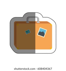 travel suitcase isolated icon