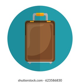 travel suitcase isolated icon