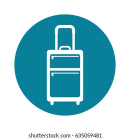 travel suitcase isolated icon