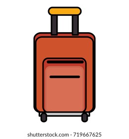travel suitcase isolated icon