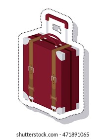travel suitcase isolated icon vector illustration design
