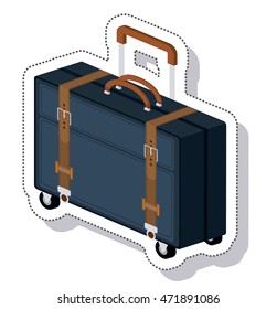 travel suitcase isolated icon vector illustration design