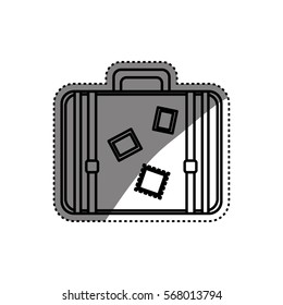 Travel suitcase isolated icon vector illustration graphic design