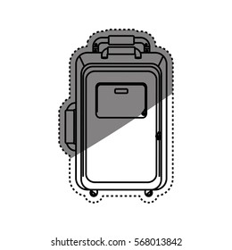 Travel suitcase isolated icon vector illustration graphic design