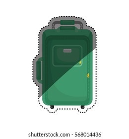 Travel suitcase isolated icon vector illustration graphic design