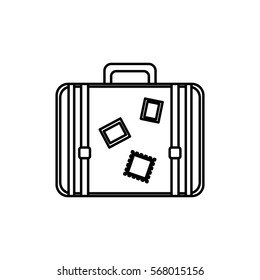 Travel suitcase isolated icon vector illustration graphic design