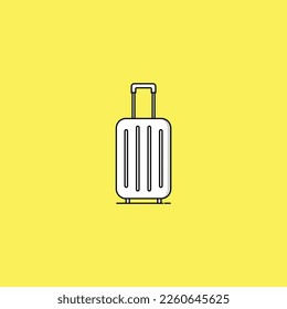 Travel suitcase isolated vector graphics
