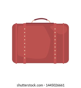 travel suitcase on white background