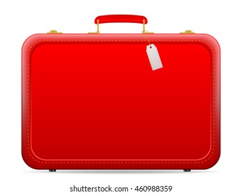 Travel suitcase on a white background.