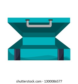 travel suitcase open frontview