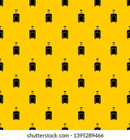 Travel suitcase pattern seamless vector repeat geometric yellow for any design