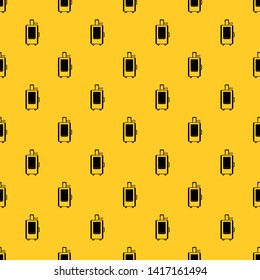 Travel suitcase pattern seamless vector repeat geometric yellow for any design