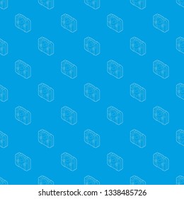 Travel suitcase pattern vector seamless blue repeat for any use