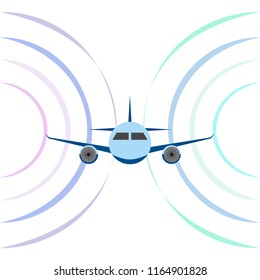 travel suitcase plane vector background