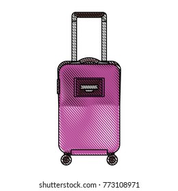 travel suitcase with retractable handle and wheels luggage