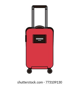 travel suitcase with retractable handle and wheels luggage