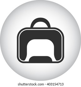 Travel suitcase sign simple icon on  background