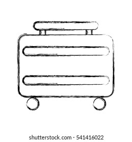 travel suitcase silhouette icon vector illustration design