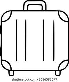 Travel suitcase sketch drawn in vector for use in creative design concepts.