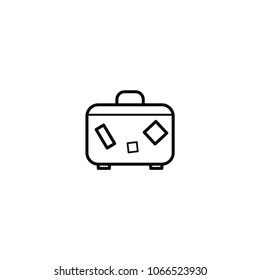 Travel suitcase vector icon