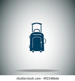 Travel suitcase vector icon
