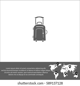 Travel suitcase vector  icon.