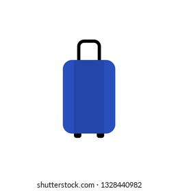 Travel suitcase vector icon isolated on white background