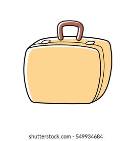 Travel suitcase vector icon isolated.