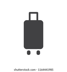Travel suitcase vector icon for web design in a flat style