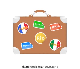 Travel suitcase. Vector illustration