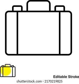Travel Suitcase Vector Line Icon