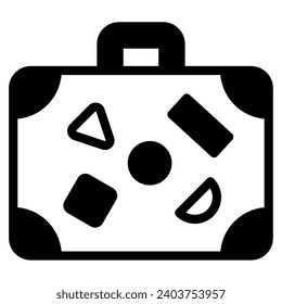 Travel suitcase vector object illustration