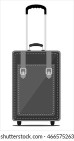 Travel Suitcase with wheels. Vector