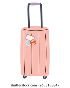 Malas de viagem para viagens e negócios. Turismo e hospitalidade Bagagem. Ilustração do vetor da viagem do saco da viagem.