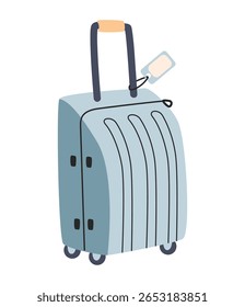 Malas de viagem para viagens e negócios. Turismo e hospitalidade Bagagem. Ilustração do vetor da viagem do saco da viagem.