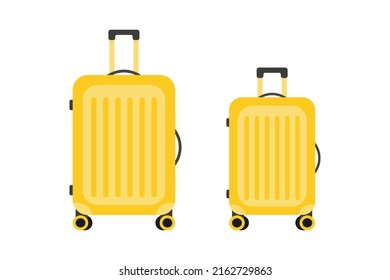 Travel Suitcases. Flat design style. Vacation concept. Vector illustration isolated.