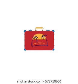 travel suitcases vector