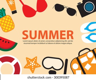 travel summer holiday beach side,vector background