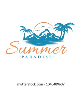 travel summer holiday logo icon vector template