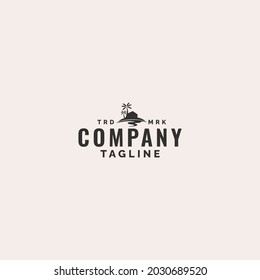 travel summer holidays template logo design. Badge, emblem, vector illustration.